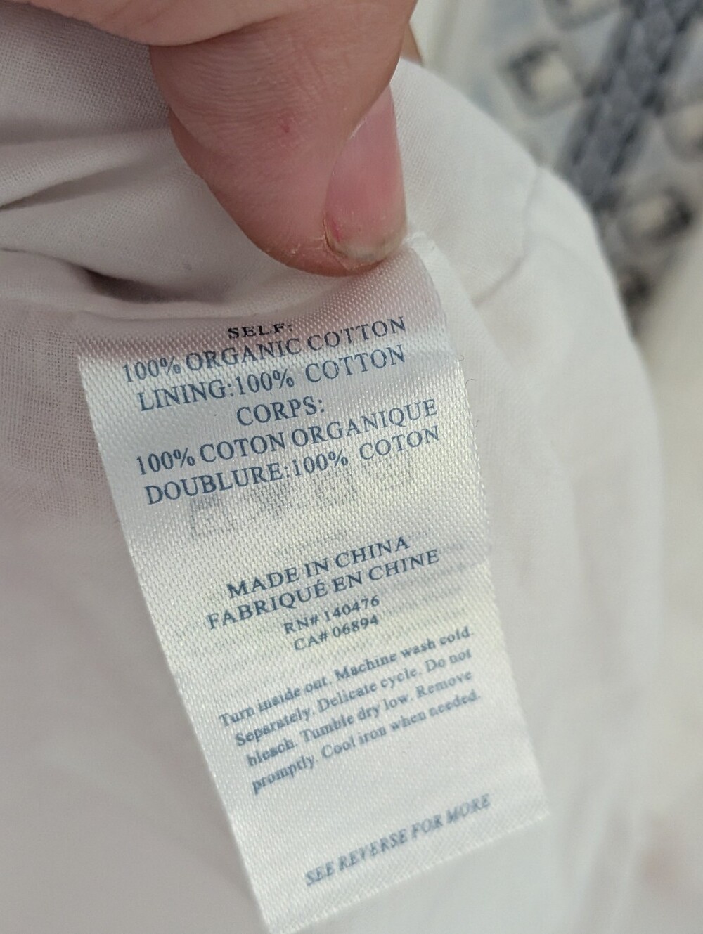 Faherty Catrina Organic Cotton Embroidered Maxi Dress White Blue Size S - Picture 7 of 7